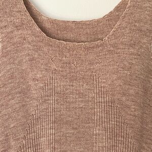 Vintage Italian Sleeveless Knit Top - tan/mauve